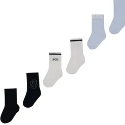 Hugo Boss Baby Gloves & Socks*Baby - 3Pk White & Blue Socks