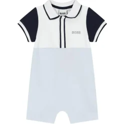 Hugo Boss Baby One-Pieces*Baby - Polo Pique Overall Pale Blue