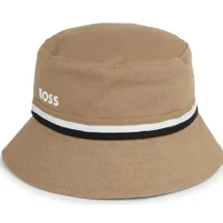 Hugo Boss Baby Hats*Baby - Reversible Bucket Hat, White/Beige