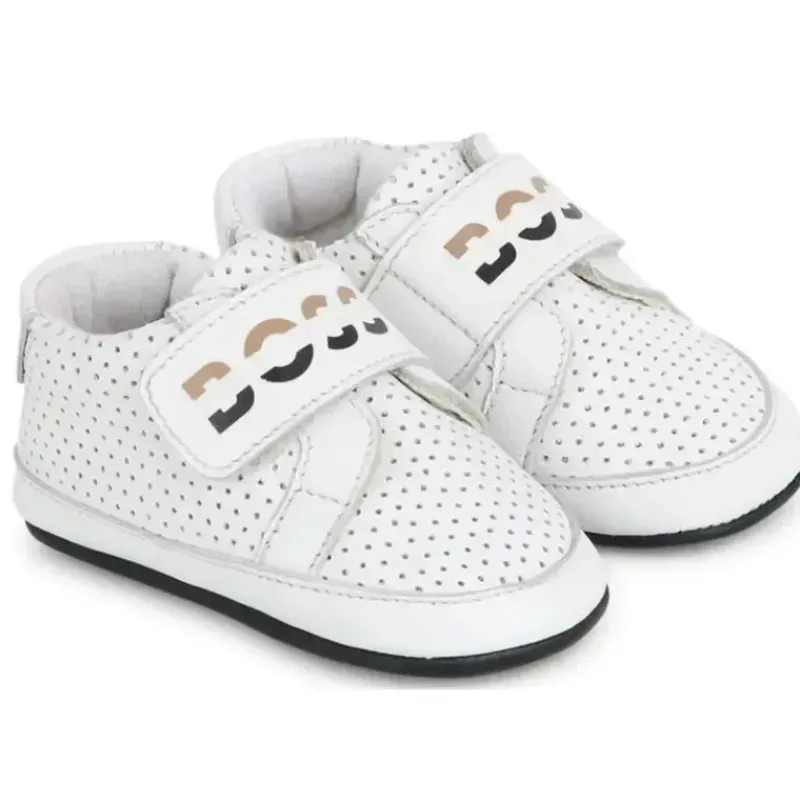 Hugo Boss Baby Shoes*Baby - Slippers Boy Sneaker, White, Beige And Black