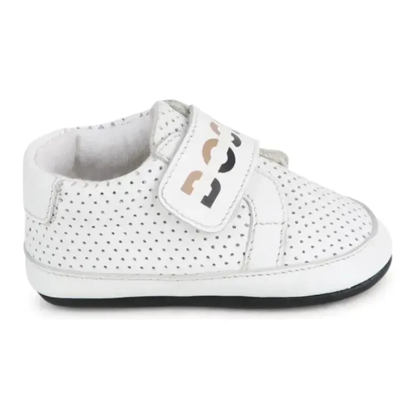 Hugo Boss Baby Shoes*Baby - Slippers Boy Sneaker, White, Beige And Black