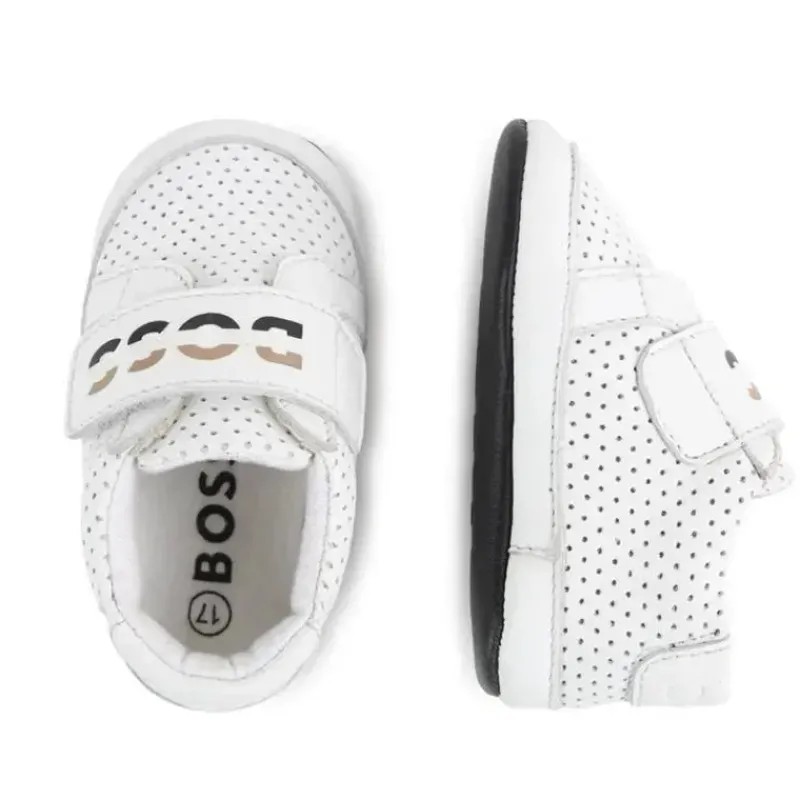 Hugo Boss Baby Shoes*Baby - Slippers Boy Sneaker, White, Beige And Black