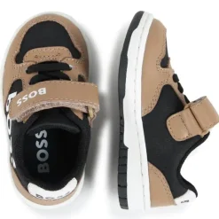 Hugo Boss Baby Shoes*Baby - Sneaker In Mix Material, Black/Beige