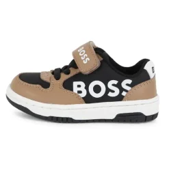 Hugo Boss Baby Shoes*Baby - Sneaker In Mix Material, Black/Beige
