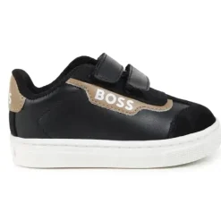 Hugo Boss Baby Shoes*Baby - Sneakers In Leather & Mesh, Black