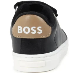 Hugo Boss Baby Shoes*Baby - Sneakers In Leather & Mesh, Black
