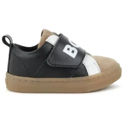 Hugo Boss Baby Shoes*Baby - Sneakers In Leather & Mesh, Black