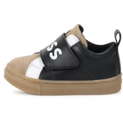 Hugo Boss Baby Shoes*Baby - Sneakers In Leather & Mesh, Black