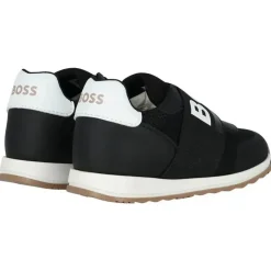 Hugo Boss Baby Shoes*Baby - Sneakers In Leather & Mesh Logo Elastic