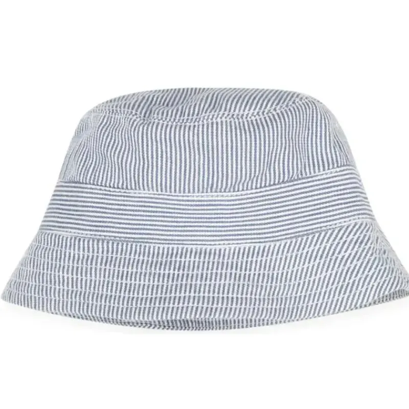 Hugo Boss Baby Sets*Baby - Striped Cotton Ensemble Set All In One & Hat, Blue