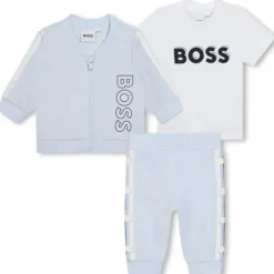 Hugo Boss Baby Sets*Baby - Tracksuit & Tee Set Boy, Light Blue And White