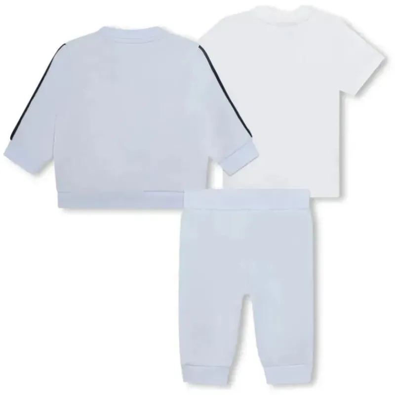 Hugo Boss Baby Sets*Baby - Tracksuit & Tee Set Boy, Light Blue And White