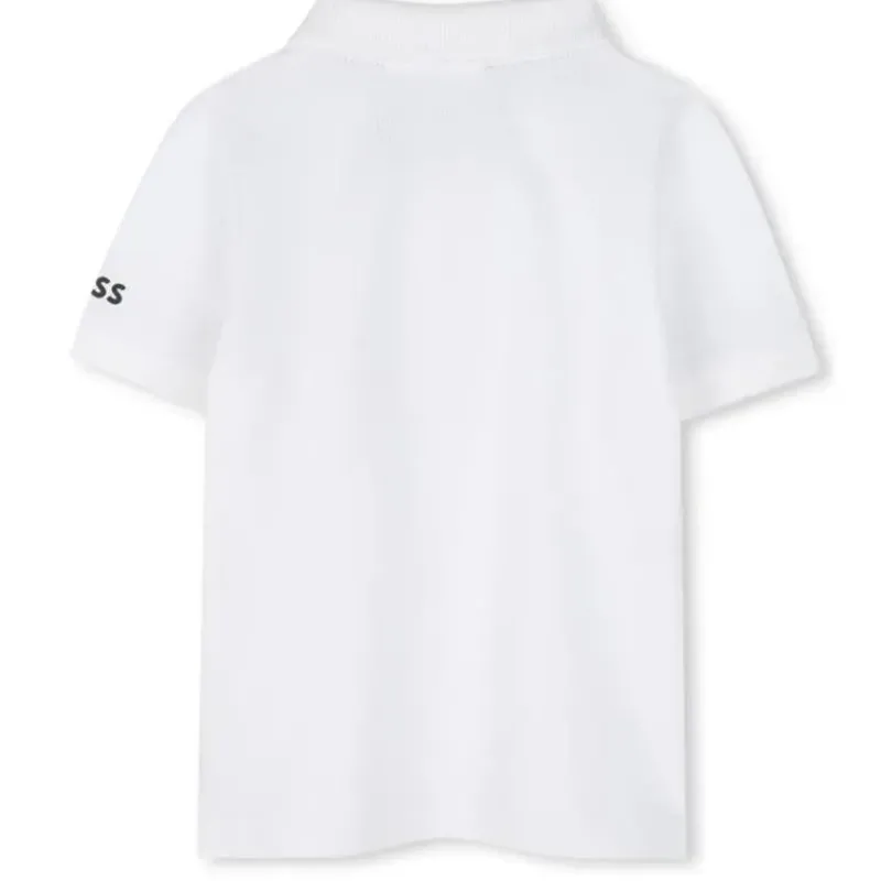 Hugo Boss Baby Tops*Baby - Tricolor Short Sleeve Polo White