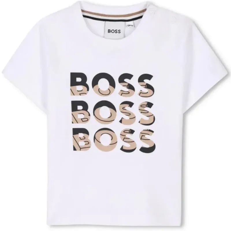 Hugo Boss Baby Tops*Baby - Unisex Short Sleeves Tee-Shirt, White