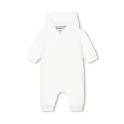 Hugo Boss Baby One-Pieces*Baby - White Teddy Fleece Hooded Pramsuit