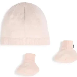 Hugo Boss Baby Hats*Boss - Knit Hat & Booties Set, Pink