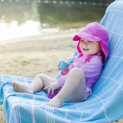 Iplay Baby Swimming Clothes*I Play Flap Sun Protection Hat - Hot Pink