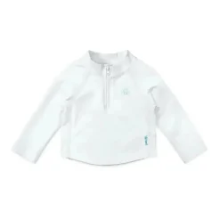 Iplay Baby Swimming Clothes*i play Long Sleeve Zip Rashguard Shirt, White