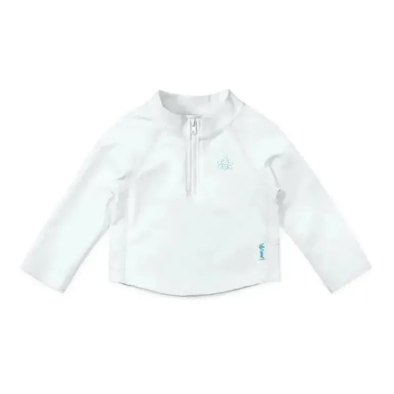 Iplay Baby Swimming Clothes*i play Long Sleeve Zip Rashguard Shirt, White