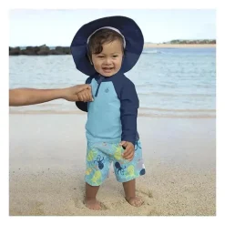 Iplay Baby Swimming Clothes*i play Long Sleeve Zip Rashguard Shirt, White