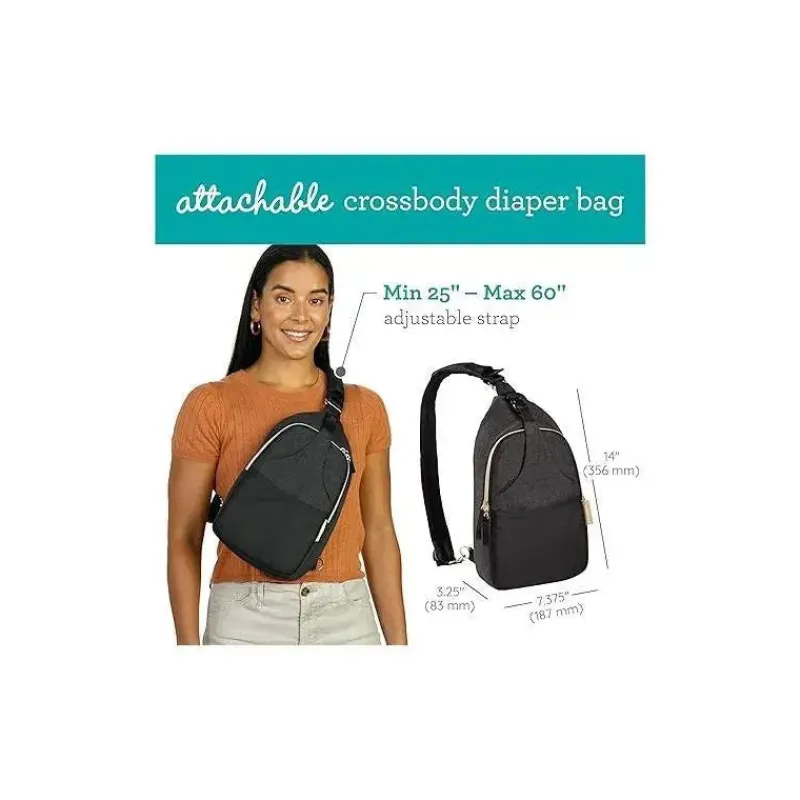Infantino Front, Hip And Backpack Carriers*- Flip 4-In-1 Convertible Carrier & Crossbody Diaper Bag Set