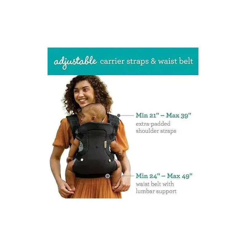 Infantino Front, Hip And Backpack Carriers*- Flip 4-In-1 Convertible Carrier & Crossbody Diaper Bag Set