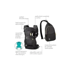 Infantino Front, Hip And Backpack Carriers*- Flip 4-In-1 Convertible Carrier & Crossbody Diaper Bag Set