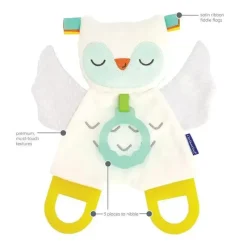 Infantino Toys For 0-12 Months|Gift For Baby*- Glow-In-The-Dark Cuddly Teether, Owl