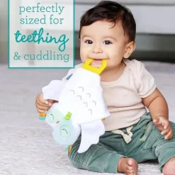 Infantino Toys For 0-12 Months|Gift For Baby*- Glow-In-The-Dark Cuddly Teether, Owl