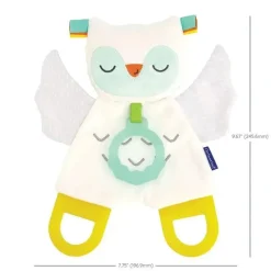Infantino Toys For 0-12 Months|Gift For Baby*- Glow-In-The-Dark Cuddly Teether, Owl