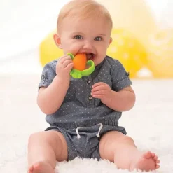 Infantino Toys For 0-12 Months|Gift For Baby*- Good Bites Textured Carrot Teether
