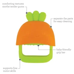 Infantino Rattles & Teethers*- Handy Dandy Teething Miitt, Carrot