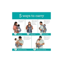 Infantino Front, Hip And Backpack Carriers*- Hip Rider Plus 5-In-1 Hip Seat Carrier
