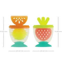 Infantino Rattles & Teethers|Toys For 0-12 Months*- 3-in-1 Teether, Taste & Take-Along Teethers, Combo Strawberry & Orange