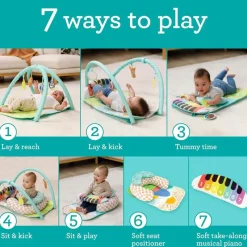 Infantino Playmats & Gyms*- Kick N Keys 7-In-1 Musical Piano Activity Gym