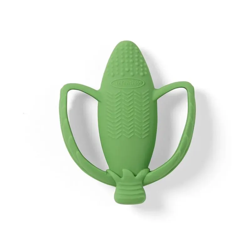 Infantino Rattles & Teethers*- Lil' Nibbles Textured Silicone Teether, Peas