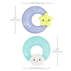 Infantino Toys For 0-12 Months|Gift For Baby*- Soothe & Shake Water Teethers