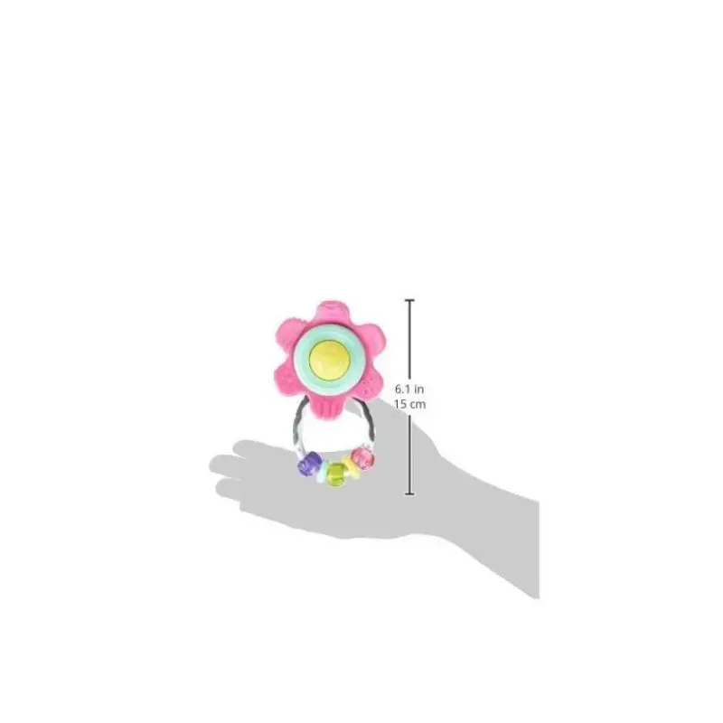 Infantino Rattles & Teethers|Toys For 0-12 Months*- Spin & Teethe Gummy Flower Rattle