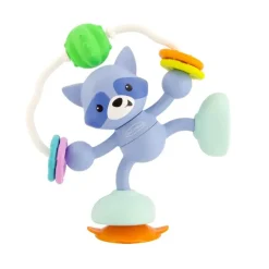 Infantino Rattles & Teethers*- Stick & Spin Pal, Raccoon