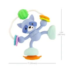 Infantino Rattles & Teethers*- Stick & Spin Pal, Raccoon