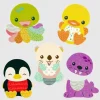 Infantino Bath Toys*- Wee Wild Ones Mix & Match Bath Sticker Pals
