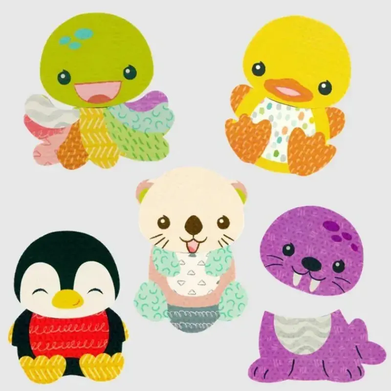 Infantino Bath Toys*- Wee Wild Ones Mix & Match Bath Sticker Pals