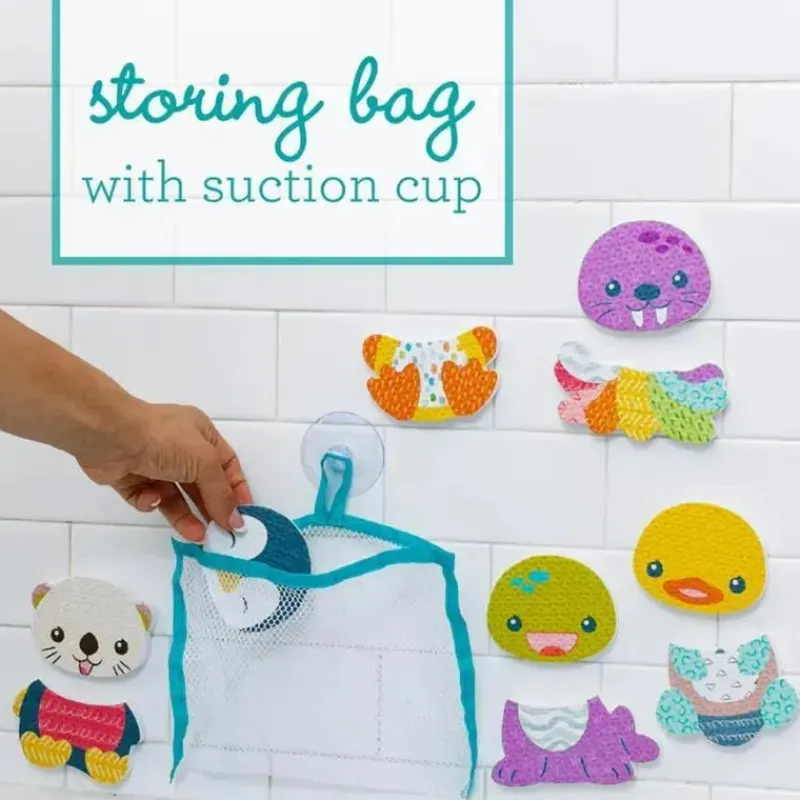 Infantino Bath Toys*- Wee Wild Ones Mix & Match Bath Sticker Pals