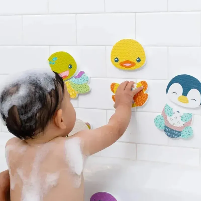 Infantino Bath Toys*- Wee Wild Ones Mix & Match Bath Sticker Pals