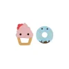 Infantino Rattles & Teethers|Toys For 0-12 Months*- Wee Wild Ones - Sweet Tooth Silicone Teethers, Ice Cream/Donut