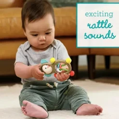 Infantino Rattles & Teethers*- Wee Wild Ones - Busy Lil' Sensory Rattle, Monkey