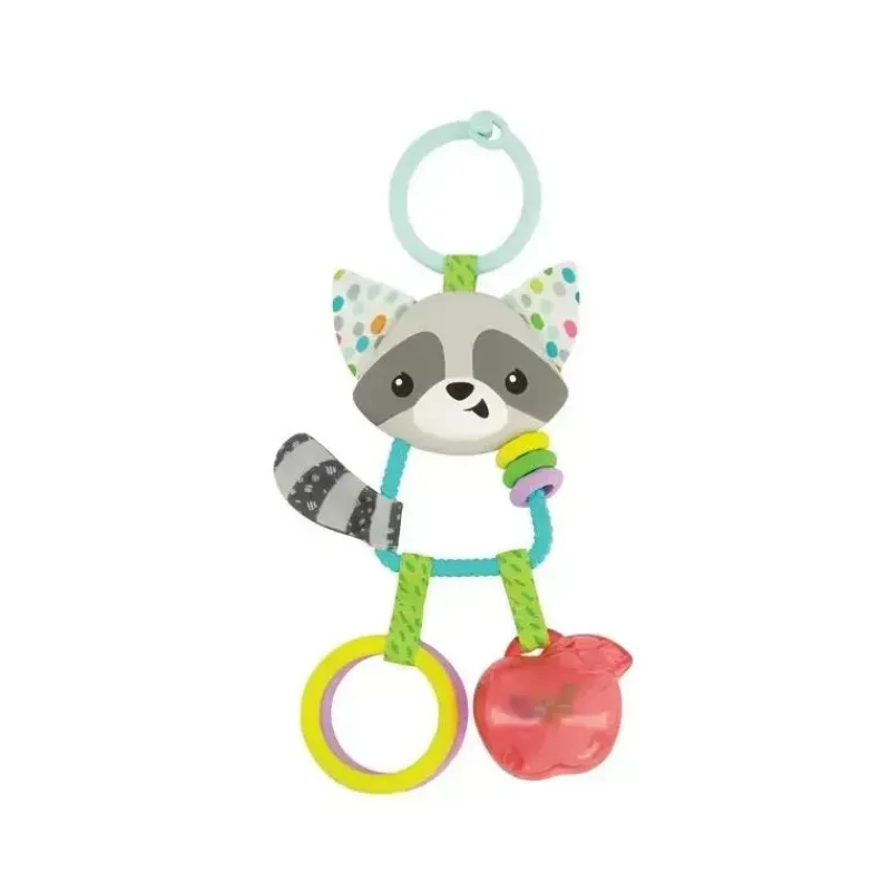 Infantino Rattles & Teethers*- Wee Wild Ones Jingle Charms Rattle, Raccoon