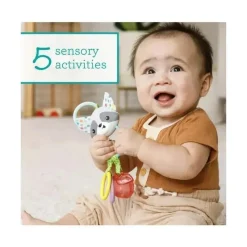 Infantino Rattles & Teethers*- Wee Wild Ones Jingle Charms Rattle, Raccoon