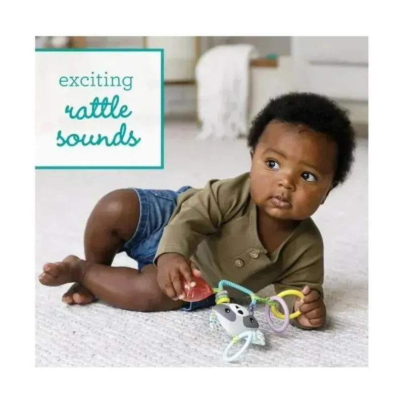 Infantino Rattles & Teethers*- Wee Wild Ones Jingle Charms Rattle, Raccoon