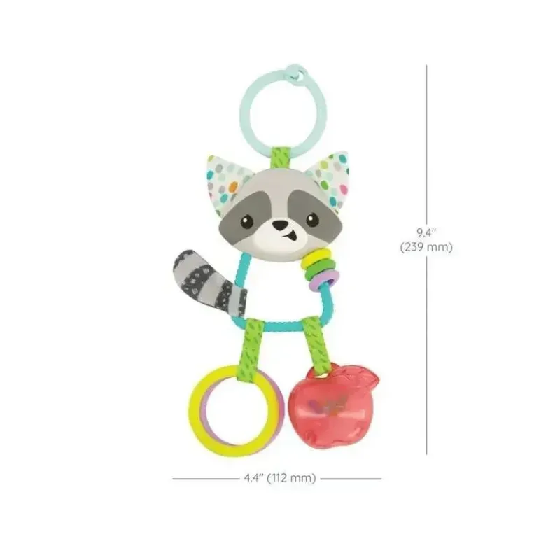 Infantino Rattles & Teethers*- Wee Wild Ones Jingle Charms Rattle, Raccoon